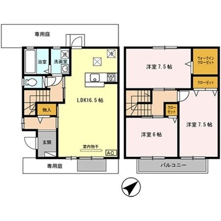 二郎駅 徒歩20分 1-2階の物件間取画像